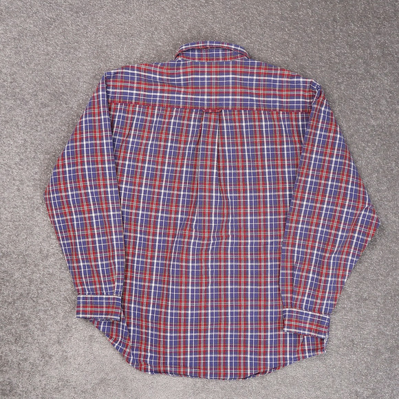 VTG Eddie Bauer Plaid Colorful Large Multicolor Long Sleeve Collared Shirt - Picture 4 of 9